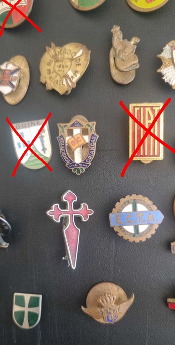 Pins antigos desporto, localidades marcas