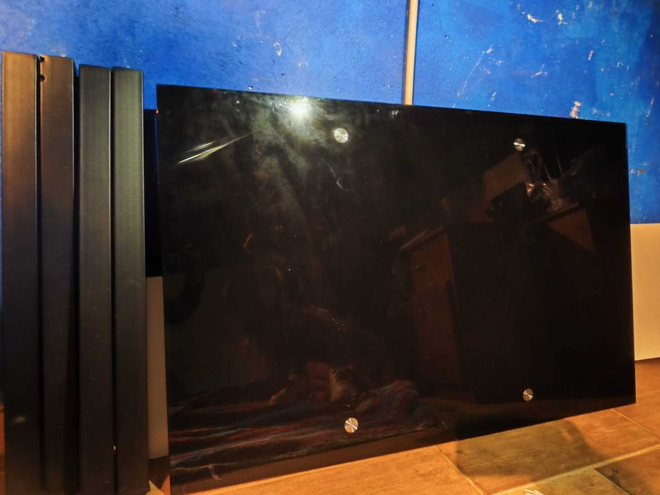 Mesa  jantar preta em vidro