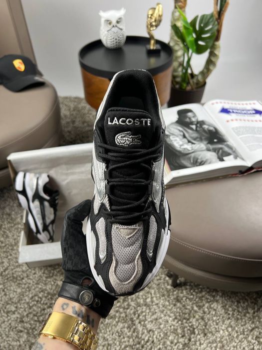 ТОП! Чоловічі кросівки Lacoste L003 2K24 Grey Black Silver 41 42 43 44 45 46