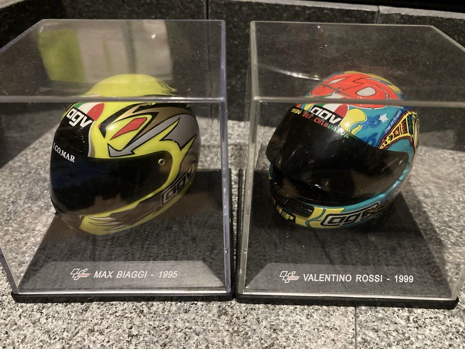 Capacetes 1:5 Rossi e Biaggi