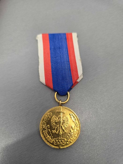 Medal MSW - W Służbie Narodu klasa złota + legitymacja okres PRL-U.