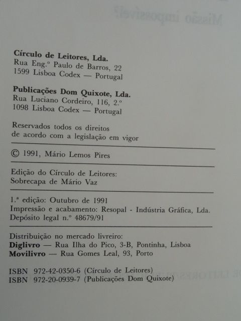 Descolonização de Timor - Missão Impossível? de Mário Lemos Pires - 1ª