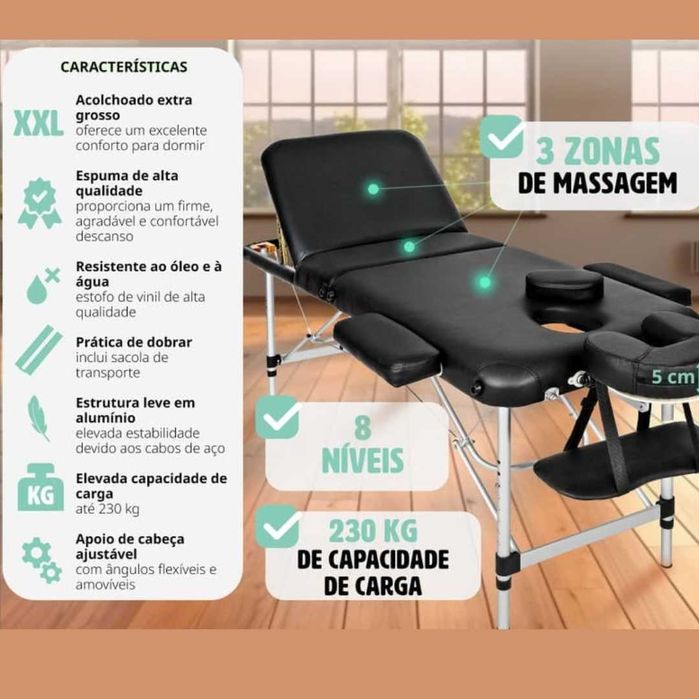 Maca/Marquesa Profissional com Regulação de Inclinação/Altura - NOVA