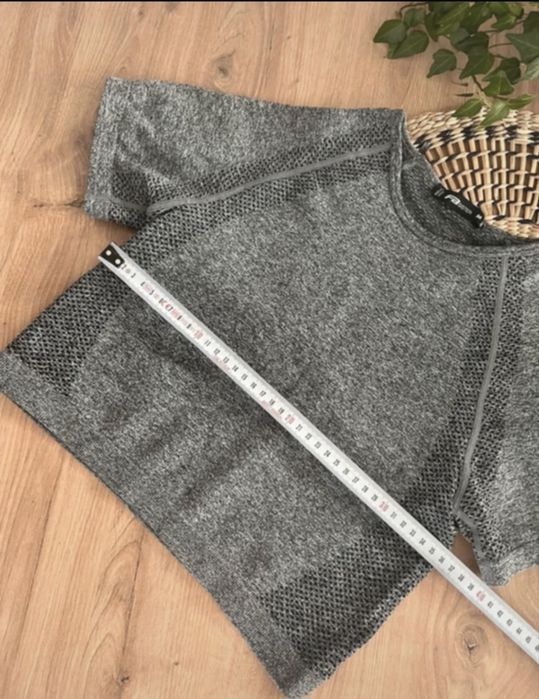 Szary crop top bluzka r. M