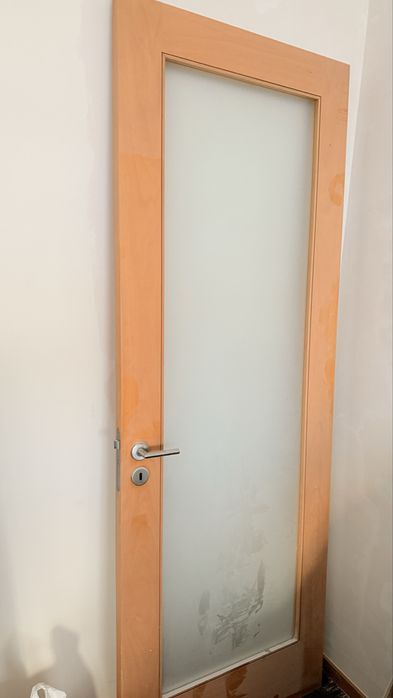 Porta madeira com vidro