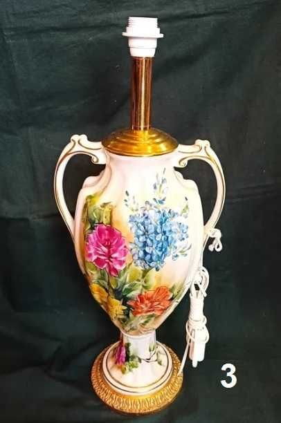 Candeeiros Mesa Cerâmica Porcelana 1 Lâmpada