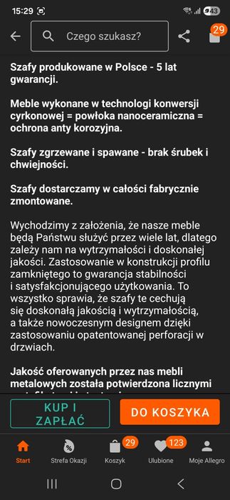 Szafa metalowa na dokumenty biurowe garaz Malow