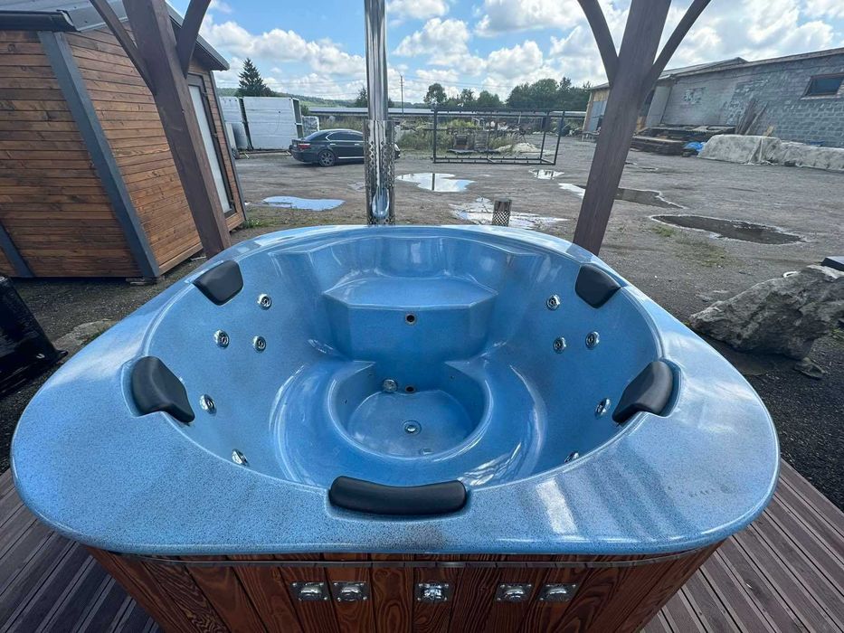 Купіль з джакузі. Чан на дровах.