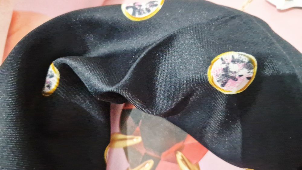 Ogromna Chusta z Luksusowym Wzorem Scarf Print Złote Łańcuszki Drogie