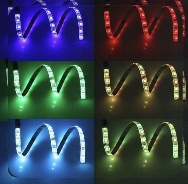 Taśma LED RGB 5m + pilot + aplikacja bluetooth | NOWA | mocne kolory |