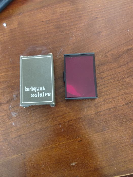 Raro e curioso isqueiro solar vintage de fabrico francês ("Briquet Solaire").