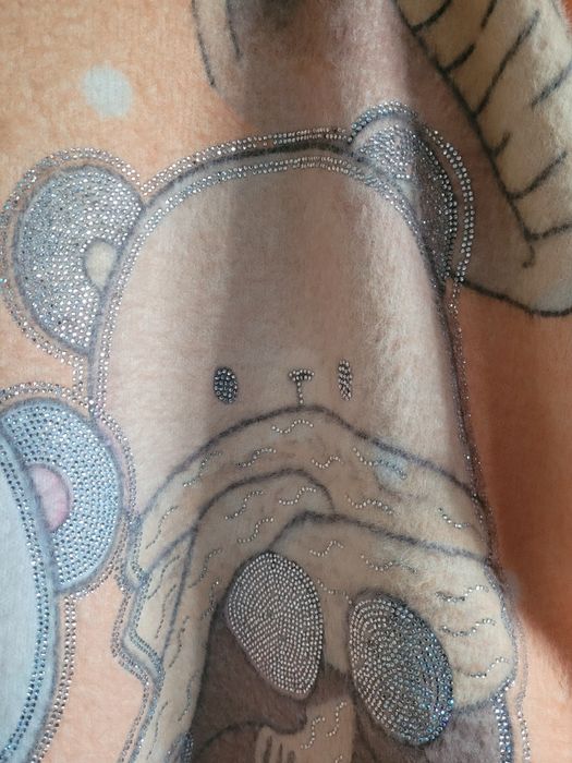Sweter w misie zdobiony cyrkoniami