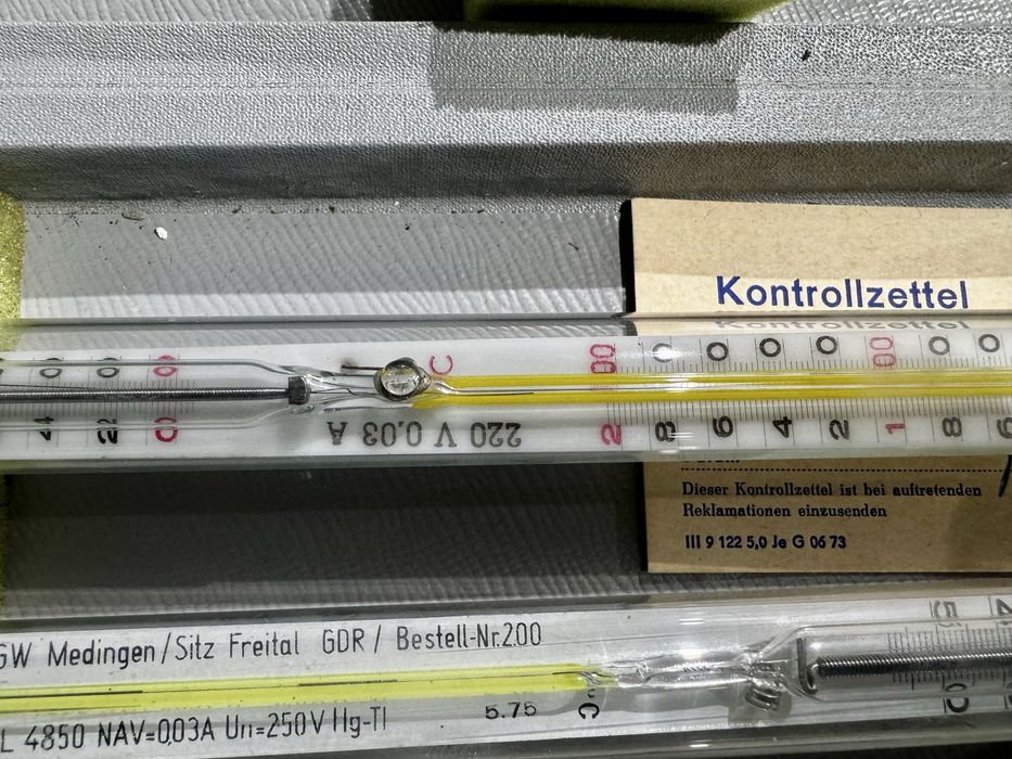 Zestaw termometrów labolatorynych Mechanic Prufgreate Medingen