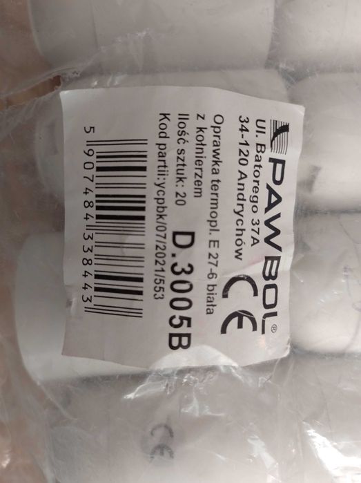 Zestaw: 10x żarówka ciepła 10W,E27,800 lumen + 10oprawka termopl. E 27