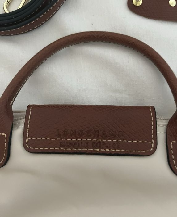 Mini mala longchamp le pliage beje