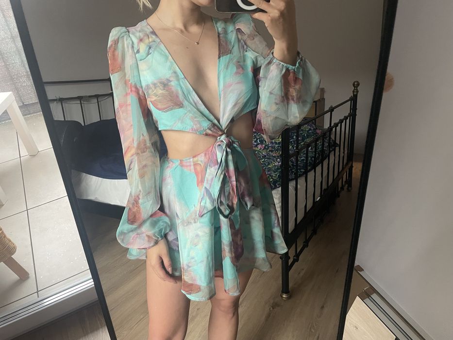 Komplet bluzka spodenki shein kombinezon