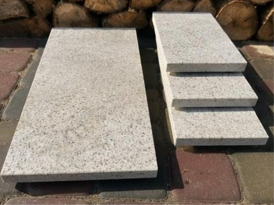 Płyty granitowe polerowane 2 cm – komplet 8 szt. – nowe