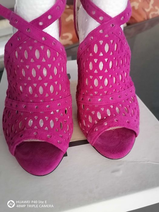 Eleganckie, sandały skóra, ażurowe,  wkł. 24,5 , rozm 38