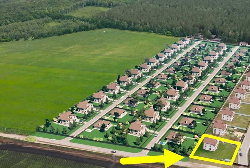 Продам фасадну ділянку №8, 5.6 с, від Київа 10 км Без Комісії