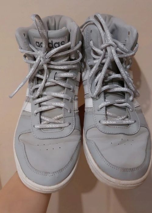 Adidas Sneakersy Hoops 2.0 Mid FW4477 Szary r42.