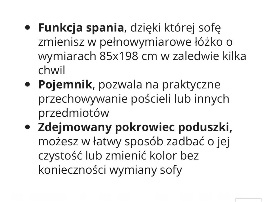 Amerykanka, sofa, fotel z funkcją spania