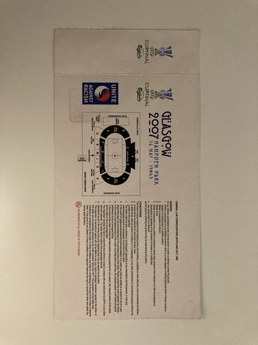 Bilhete Final Taça UEFA