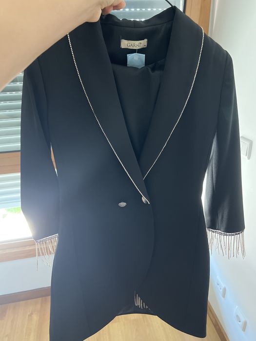 Fato preto tamanho 38 usado 1 vez