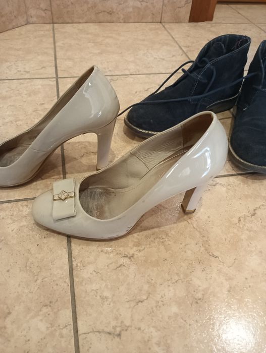 Buty skórzane zamszowe rozmiar 39