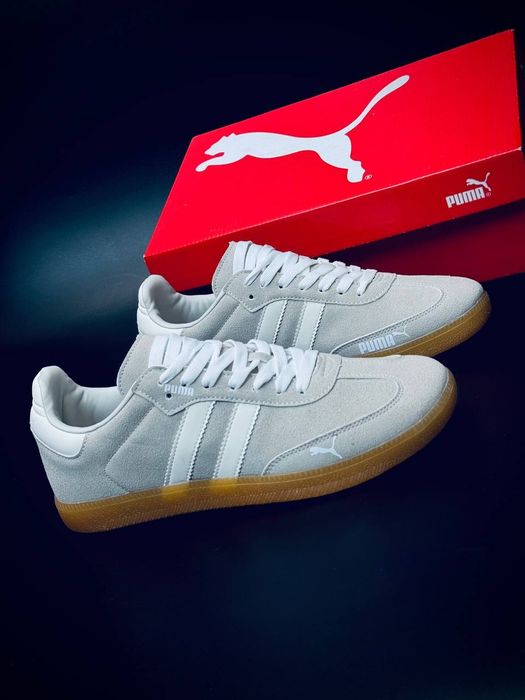 Мужские кеди Пума серые беговые кросівки чоловічі літні спортивні Puma