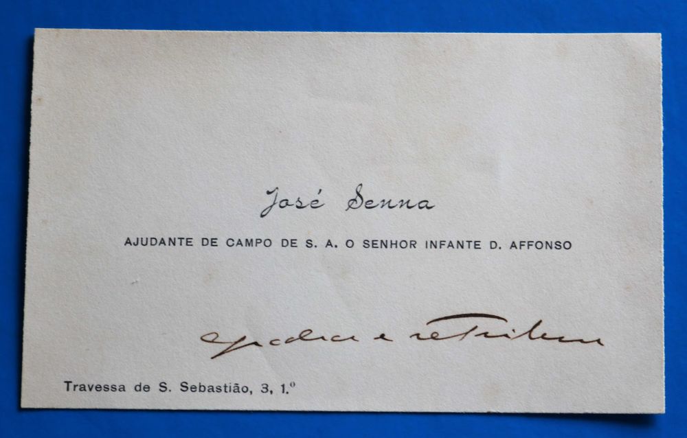 José Senna, Ajudante de Campo do Infante D. Afonso