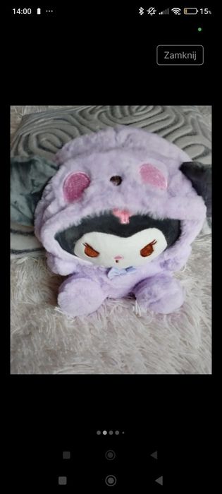 Pluszak Hello Kitty Sanrio Kuromi w kolorze fioletowym