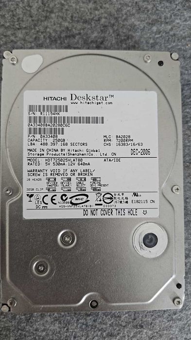 HDD IDE 3.5 HDT25025VLAT80 250GB