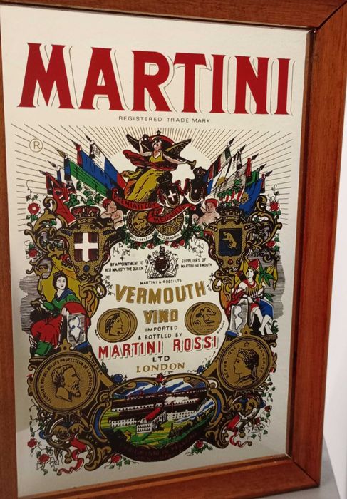 Espelho publicitário vintage Martini Rossi