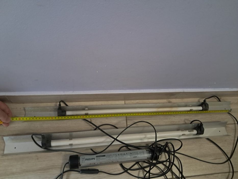 Zestaw oświetleniowy Philips 2x36W | Statecznik + Oprawy | Garaż / Akwarium