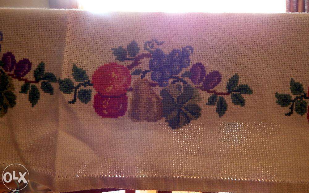 toalha em ponto de cruz