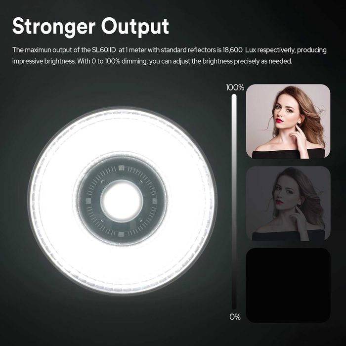 Godox комплект постійного LED світла: SL60IID + октобокс з сотами 95см