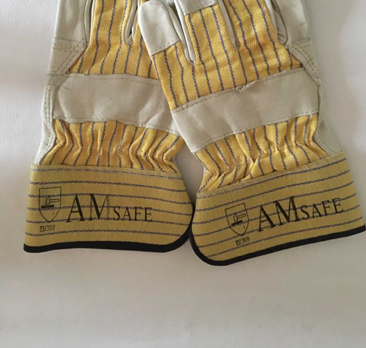 (перчатки) Рукавиці робочі, "AM SAFE" шкіряні долоні