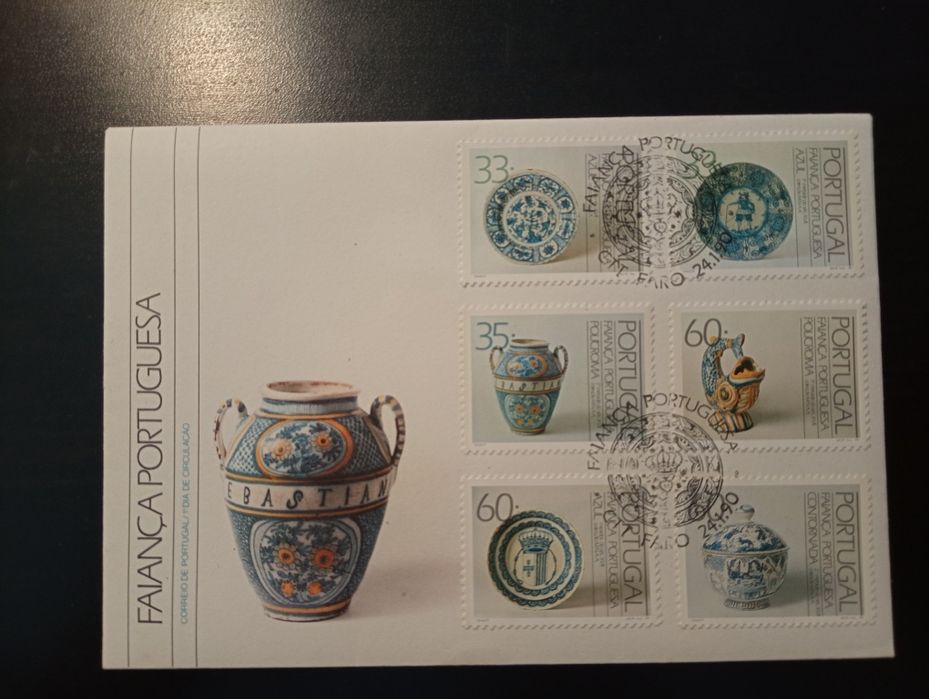 Envelope 1º dia FDC com 6 selos - Faiança Portuguesa 1990 NOVO