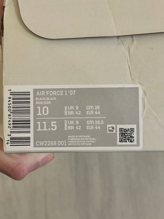 ОРИГІНАЛ, БЕЗ ПЕРЕДПЛАТИ / Nike Air Force 1 Black (38-46)