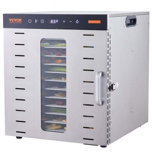 Desidratador de Alimentos em Aço Inoxidável 1000W Secagem de Frutas Secas - VEVOR - Baixa de Preço