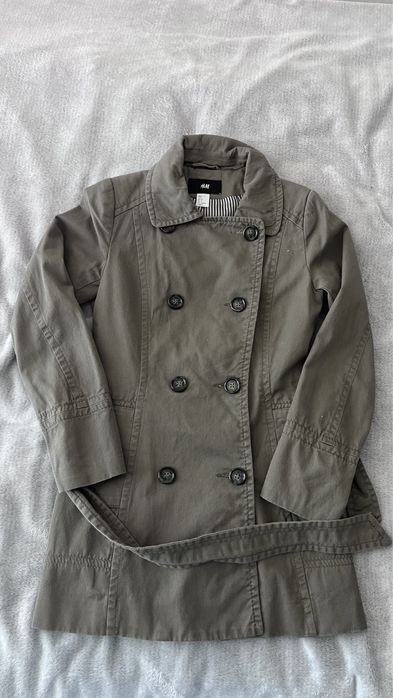 Плащ короткий з поясом h&m