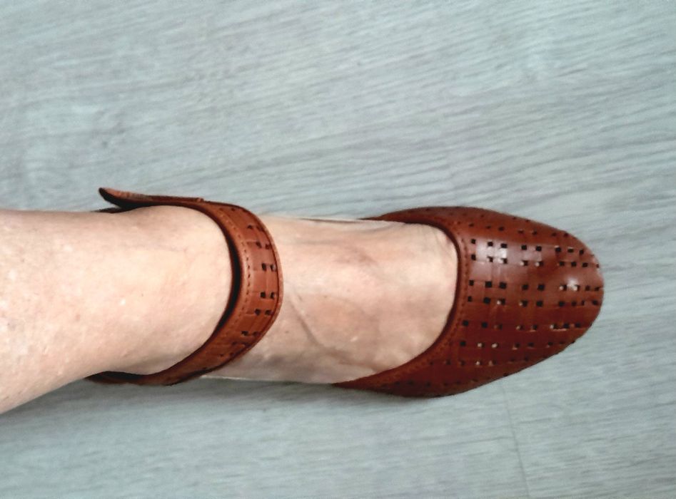 Buty skórzane damskie wiosenno-letnie