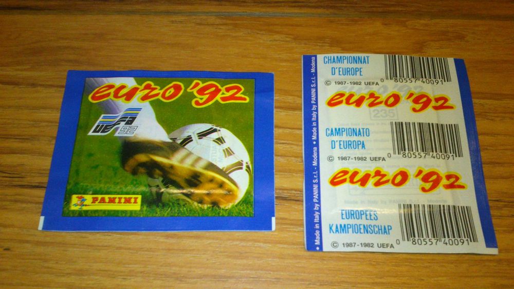 Saquetas de cromos fechadas EURO 92 Panini