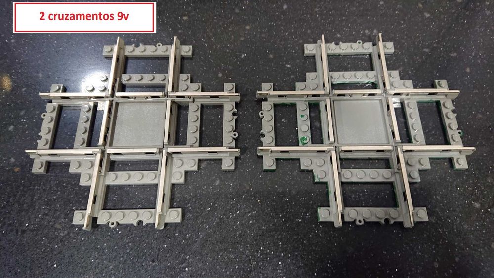 LEGO TRAIN Linhas 9v / 12v: 4548; retas; bifurcações; curvas; comandos