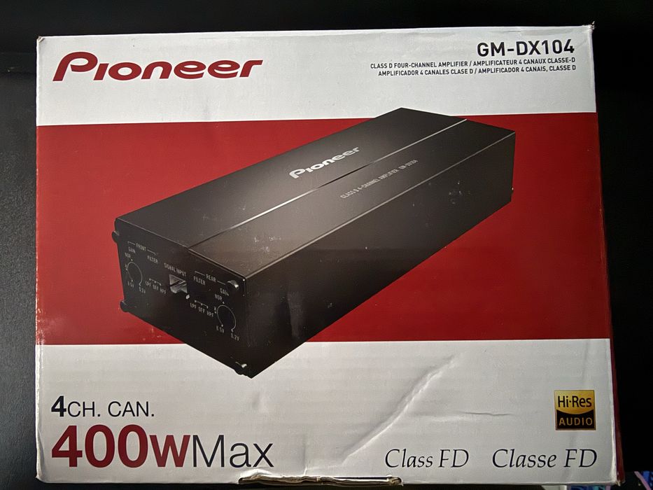 Wzmacniacz samochodowy 4-kanałowy Pioneer GM-DX104 400W Max