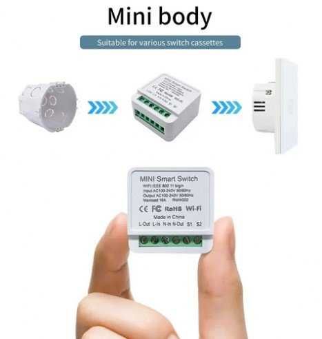 Interruptor Inteligente WI-FI 16A SmartLife Tuya Monitor de Energia