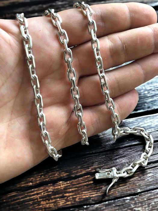 Срібний набір ланцюжок+хрестик, цепочка серебро+крестик набор мужской