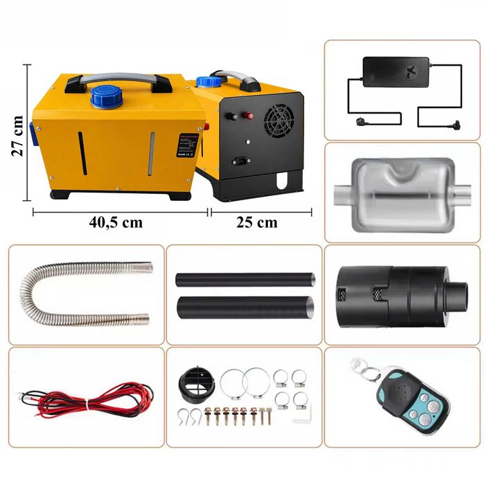 Nagrzewnica Spalinowa Webasto 8kW 12V 24V 230V Bluetooth Ogrzewanie Postojowe Piec Diesel Do Kampera Busa Garażu Pilot