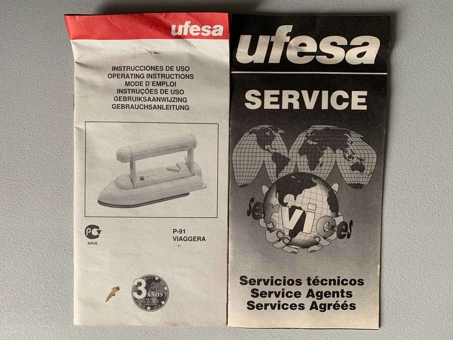 Ferro de Engomar Portátil Antigo Ufesa