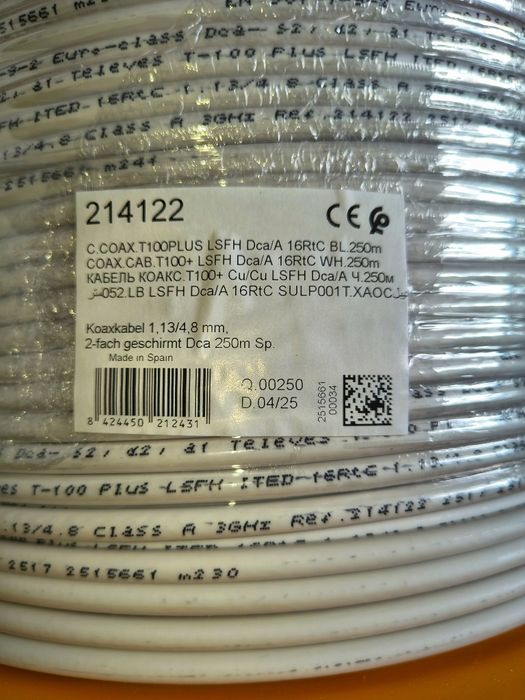 Cabo Coaxial ITED4 Cobre T100plus, 16RtC Branco